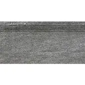 Rako Quarzit Treppenfliese dunkelgrau 30x60 cm matt DCVSE738.1