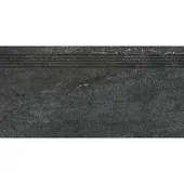 Rako Quarzit Treppenfliese schwarz 30x60 cm matt DCPSE739.1