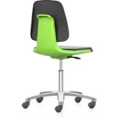 BIMOS Arbeitsstuhl Labsit mit Rollen Sitzhöhe 450-650 mm Stoff Sitzschale grün