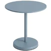 Muuto - Linear Steel Bistrotisch Outdoor, Ø 70 x H 73 cm, hellblau