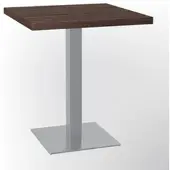 BIG Möbel Bistrotisch 80x80 cm | Walnuss | Edelstahl Gestell