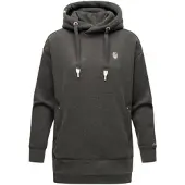 NAVAHOO Damen Kapuzensweatshirt Kuscheliger Hoodie mit Oversize Look Silberengelchen