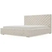 GRAINGOLD Polsterbett Astra 200x200 cm - Bett 200x200, Polsterbett mit Bettkasten & Lattenrost - Beige (Magic Velvet 2256)