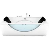 AcquaVapore Whirlpool Pool Badewanne Wanne W81H-B-SC 180x90cm aktive Schlauch-Reinigung