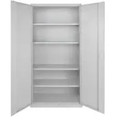 Proregal Flügeltürenschrank Owl mit 4 Fachboden | HxBxT 195x92x42cm | Lichtgrau