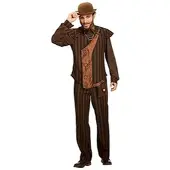 Buttinette Steampunk-Kostüm "Zeitreise" für Herren, braun