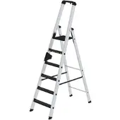 Proregal Stufen-Stehleiter 250 kg einseitig begehbar mit clip-step R13 6 Stufen
