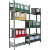 Regalwerk BERT Ordnerregal Anbaufeld HxBxT 2325x1285x300mm 6 Fachböden & 6 Ebenen