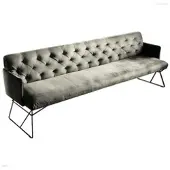 KAWOLA ESSZIMMERBANK CHARME Silber Velvet