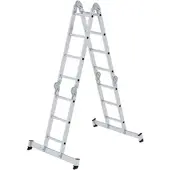 Proregal Vielzweckleiter 4-teilig mit nivello-Traverse 2x3 + 2x4 Sprossen