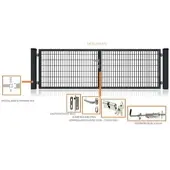 FA-Bausysteme Doppelflügeltor Anthrazit 2000 x 2000 mm