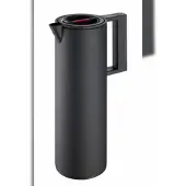 Rohe Isolierkanne Tempra, ca. 1,0 l, schwarz, Glaskolben