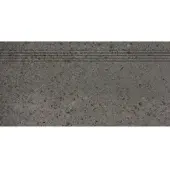 Rako Piazzetta Treppenfliese schwarz 30x60 cm matt DCPSE789.1