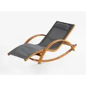GreenYard Gartenliege aus Holz, ca. 168 x 72 x 67 cm – Natur