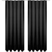 Bestgoodies Dekoschal Ellen Universalband Blickdicht 2er Pack 140 cm x 145 cm Schwarz