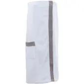Carl Ross Sarong "80100" Gr. 80, weiß (weiß, platin), 80/140, Frottier, Hausmäntel, Sarong