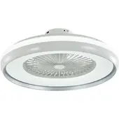 V-TAC Deckenventilator Deckenlampe Deckenleuchte Ventilator Wohnzimmerlampe, CCT Fernbedienung 3 Stufen Timer, 1x LED 32W 3000Lm warmweiß-kaltweiß, DxH 60x20cm