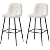Möbel Kraft Barhocker 2er-Set ¦ weiß ¦ Maße (cm): B: 46,5 H: 102