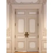 Living Walls Vliestapete "Fototapete Doppeltür Barock Beige Klassisch" matt strukturiert