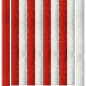 Arsvita Flauschvorhang 160x185 cm Unistreifen rot - weiß