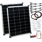 Revolt Solarstrom-Set: MPPT-Laderegler mit 2x 110-W-Solarmodul, bis 20 A, App