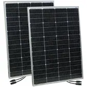 Revolt 2er-Set mobile monokristalline Solarmodule, 36 V, 150 W, MC4-komp.