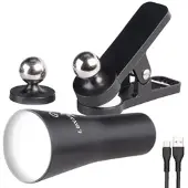 Lunartec 3in1-Akku-Wand-, Klemm- und Taschenlampe, mit 3 Leuchtmodi, schwarz