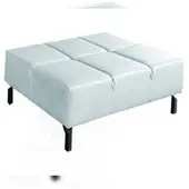 KAWOLA POLSTERHOCKER NELSON Hellblau Leder
