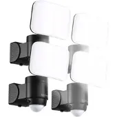 Autre 4er-Set kabellose LED-Außenstrahler, PIR-Bewegungsmelder, 300 lm, IP44