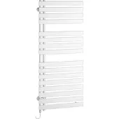Kermi Credo Half Flat-E Bad- und Wohnheizkörper, Glanzsilber Metallic, 1039x600x37 mm, rechts, 600 Watt, IPX4, Schutzklasse I