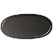 Asa selection Aperitif-Teller Semana Oval Caviar Anthracite 20 x 10 cm