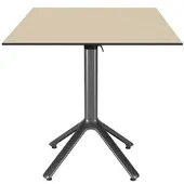Restootab - Klappbarer Outdoor Tisch Nemo anthrazit 70x70cm Dekor Coquille