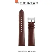 Hamilton Leder Thinline / Squarelin Band-set Leder-rot-20/18 H690.385.106 - braun