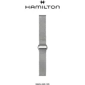 Hamilton - Edelstahlarmband 20mm Milanaise" H695.384.104" - silber