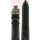 Certina - Leder Lederarmband 23mm/20mm C600016994 - alligator-prägung,rind,schwarz