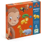 Djeco Progressives Puzzle: Wilde Tiere,