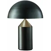OLUCE - Atollo Tischleuchte 233, bronze satiniert, Innenseite weiß RAL 9003
