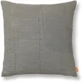 Ferm Living - Darn Kissen, 50 x 50 cm, blaugrau