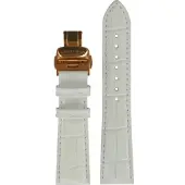 Certina - Leder Lederarmband 19mm/16mm C600019961 - alligator-prägung,rind,weiß
