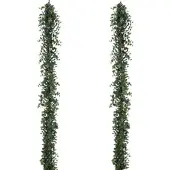 Creativ Green künstliche Pflanze Eukalyptus-Girlande, 180cm, graugrün, im 2er Set