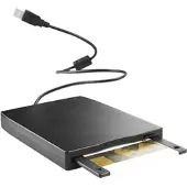 Xystec Externes USB-Disketten-Laufwerk, Slimline, PC (auch Windows 11) & Mac