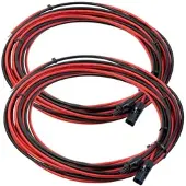 Revolt 2er-Set Solarmodul-Verbindungskabel, 4 mm2 Leitungsquerschnitt, 10 m