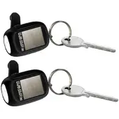 Pearl 2er-Set Mini-Solar-LED-Taschenlampe mit Dynamo & Schlüsselring, 8 lm