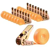 AGT 16er-Set 4-m-Spanngurte, Ratschen, 800 kg, DIN EN 12195-2-zertifiziert