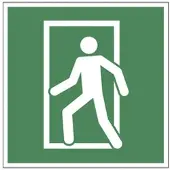 LimarLite Rettungszeichen »Ausgangstür für Nebenfluchtwege, die nicht über Hauptfluchtwege, 15x15 cm