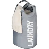 Rosenstein & Söhne Moderner Wäschesammler mit Handgriffen, 65 Liter Volumen, anthrazit