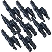 Revolt 8er-Set Y-Stecker-Adapter für Solarkabel mit MC4-komp. Anschluss, IP67