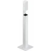 Hewi SENSORIC Desinfektionsspender Säule, Edelstahl, pulverbeschichtet, mit Innenbehälter zur freien Befüllung, Füllmenge 500 ml, Höhe 1390 mm, Tiefe 320 mm, Breite 320 mm, in Farbe DX (Weiß tiefmatt)
