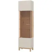 Home affaire Vitrine Esperia , beige , Maße (cm): B: 51,5 H: 191,5 T: 35.0