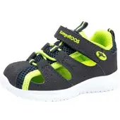 Kangaroos Sandale "KI-Rock Lite EV", Mädchen, Gr. 22, blau (blau, lime), Synthetik, Textil, Schuhe Sandale